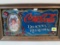 Ca. 1960's/70's Coca Cola Glass Advertising Sign Framed 15 X 27