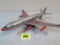 Vintage Yanoman Japan Tin Battery Op American Airlines Airplane