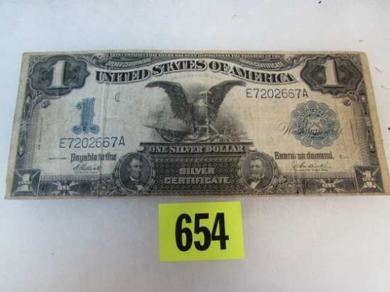 Original 1899 Us Silver Certificate Large Sized Note