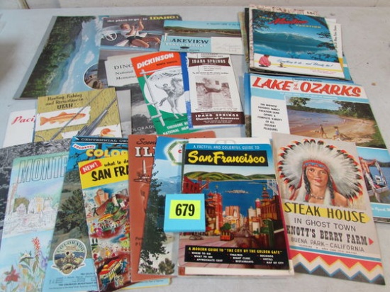 Lot (approx. 40) Vintage 1950's/60's Travel Brochures/ Booklets