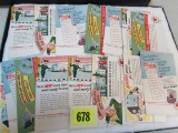 Lot (18) Antique 1940's/50's Texaco Gasoline Advertising Postcards