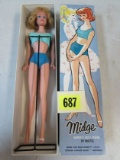 Vintage 1962 Barbie Midge Doll In Original Box