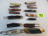 Collection (15) Vintage Pocket Knives (mostly Usa Made)