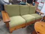 Antique Original Signed Habitant 3 Pc. Couch Sectional