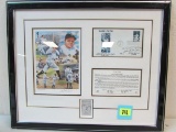 Rare 1983 Babe Ruth Framed Commemorative Litho/ Postal Cover Signed By Daughter