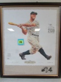 Lou Gehrig Artist Signed Lithograph (michael Mellett) Framed 22 X 27