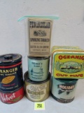 Antique Tobacco Grouping Tins, Etc.