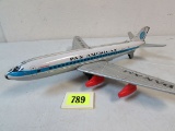 Vintage Haji Japan Tin Friction Pan-am Airlines Clipper Airplane