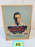 Antique Rudolph Valentino Cigars Cardboard Display Box