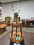 Antique Lodge (habitant Style) Pine Table Lamp