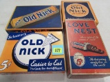 Excellent Lot (4) Antique Cardboard Candy Bar Boxes