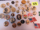 Excellent Collection Of Antique Political Pin Backs