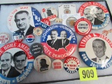 Collection Of Vintage Political Pins (several Lbj, + Others)