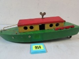 Antique Romalu Key-wind Wooden Boat Toy 15