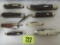 Lot (8) Vintage Folding Knives Boker, Solingen, Etc