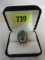 Men's Sterling Silver and Turquoise Ring