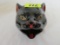 Vintage Japan Porcelain Black Cat Ashtray