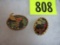 Halloween Jewelry Lot of (2) Pins Inc. Witch and Black Cat