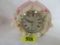 Beautiful Fenton Burmese Hand Painted Alarm Clock