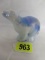 Fenton Cobalt Blue Slag Glass Polar Bear