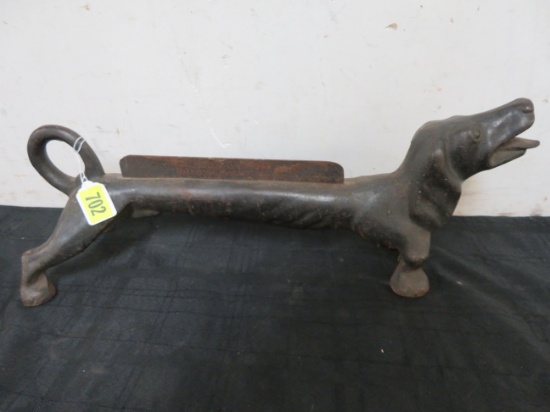 Antique Cast Iron English Dachshund Boot Scraper