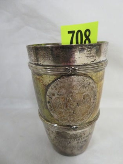 Rare Dated 1914 German Yacht "AAR" Silver Trophy Cup Inscribed from Duke of Arenburg