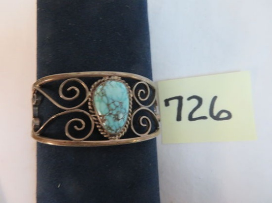 Beautiful Turquoise and Sterling Silver Bracelet