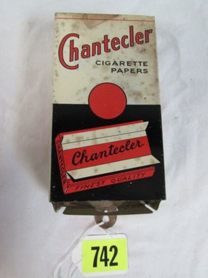 Rare Antique Chantecler Cigarette Rolling Papers Tin Display/ Dispenser