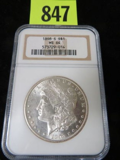1898-S Morgan Silver Dollar NGC MS64