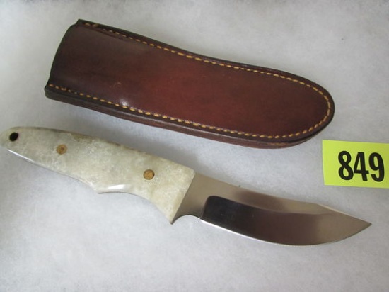 Excellent Custom Jimmy Lile 8" Fixed Blade Knife in Sheath
