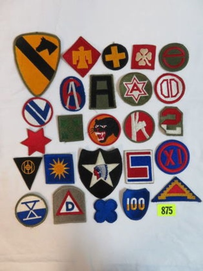 Lot of (25) WWII Military Patches