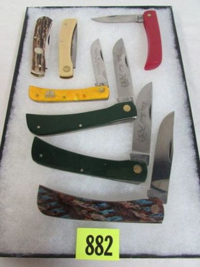 Excellent Lot (7) Folding Knives Solingen Germany