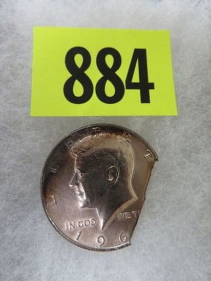 196X Error Kennedy Half Dollar / Clipped