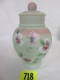 Beautiful Fenton Lotus Mist Hand Painted  6