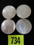 Group of (4) 1921 Morgan Silver Dollars