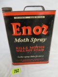 Vintage 1930s Enoz Moth Spray Tin Can