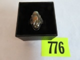 Beautiful Sterling Silver Ring w/ Inset Mother of Pearl