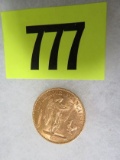 1875 France 20 Francs Gold Angel Coin