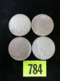 Group of (4) Peace Silver Dollars