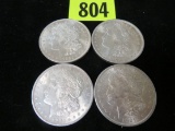 Group of (4) 1921 Morgan Silver Dollars