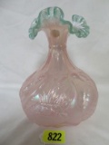 Fenton Pink Carnival Glass 8.5