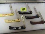 (6) Vintage Case XX Sodbuster Jr. Folding Knives Various Logos/ Advertising