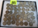 Lot of (50) Silver Wartime Nickles (1942-1945)