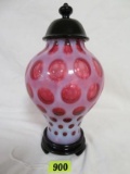 Outstanding Fenton Cranberry Opalescent Coin Spot 11