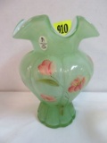 Fenton Hand Painted Willow Green 7.25