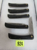 (5) Case XX Sod Buster Folding Knives