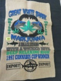 Original Great White Shark Marijuana Burlap Bag