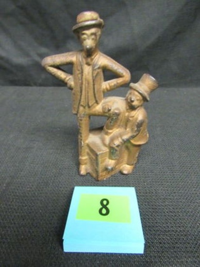 Mutt & Jeff 1930's Cast Iron Coin Bank