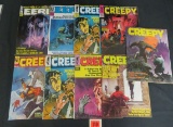 Lot (9) Silver Age Warren Creepy, And Eerie Incl. Frazetta Covers