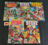 Steel The Indestructable Man #1, 2, 3, 4, 5 Dc Bronze Age Run